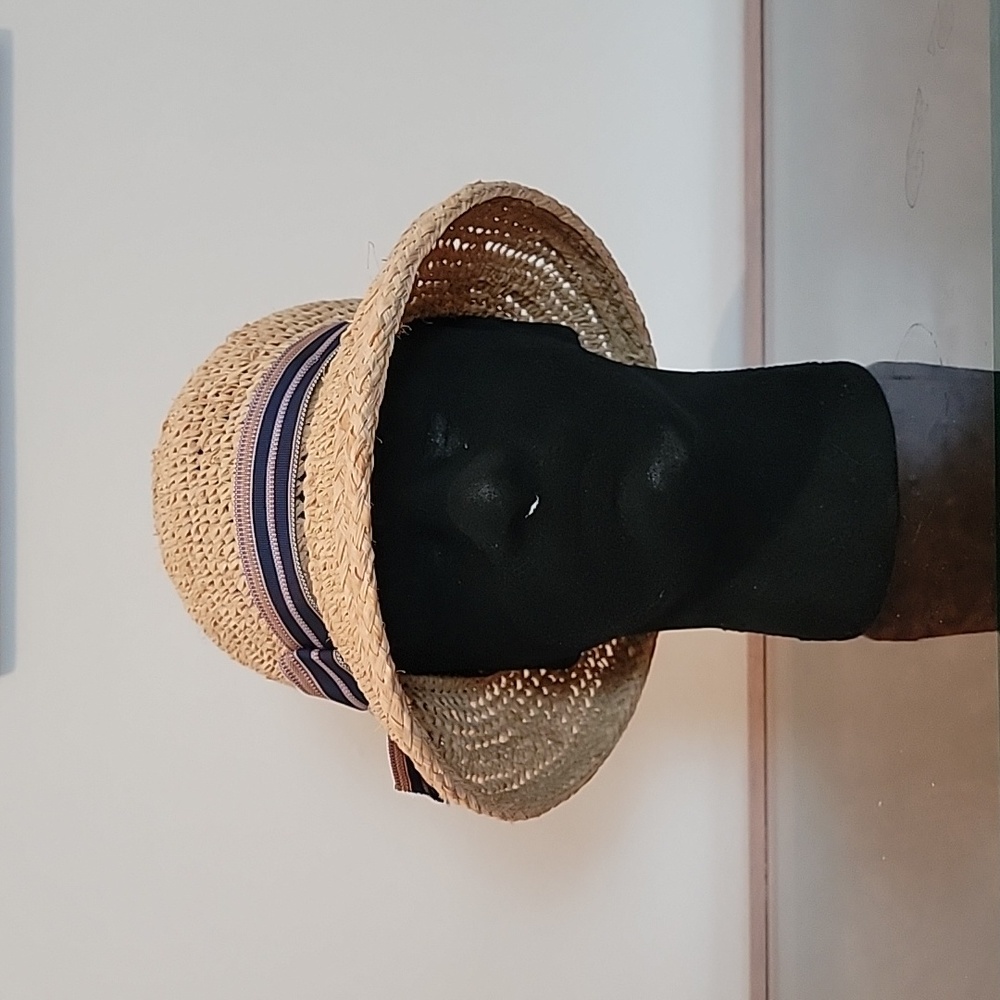 Adorable straw cloche hat with acorn charm
